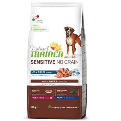 Trainer Cane Natural Sensitive No Grain Adulto Medium & Maxi Trota 12Kg