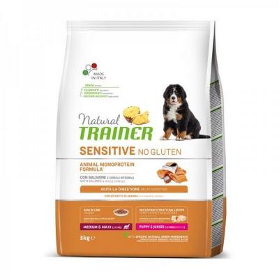 Trainer Cane Natural Sensitive Puppy & Junior Medium & Maxi Salmone 3kg