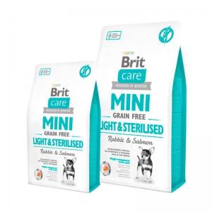 Brit Care Cane Mini Grain Free Light & Sterilised Coniglio & Salmone