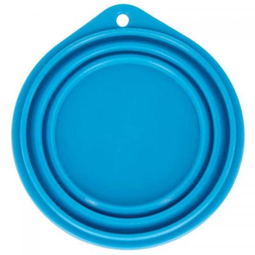 Ciotola da Viaggio in Silicone Ripiegabile 250 ml Blu