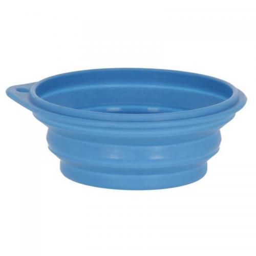 Ciotola da Viaggio in Silicone Ripiegabile 250 ml Blu