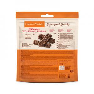 Nature's Variety Cane Adulto Snack Superfoods Manzo, Spinaci & Quinoa 85g 2