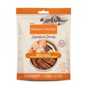 Nature's Variety Cane Adulto Snack Superfoods Pollo, Cocco & Semi di Chia 85g