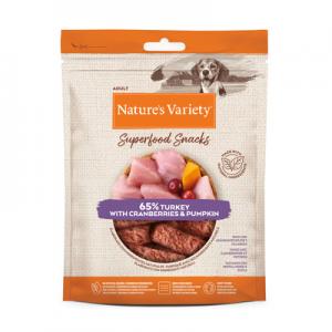 Nature's Variety Cane Adulto Snack Superfoods Tacchino, Mirtilli Rossi & Zucca 85g