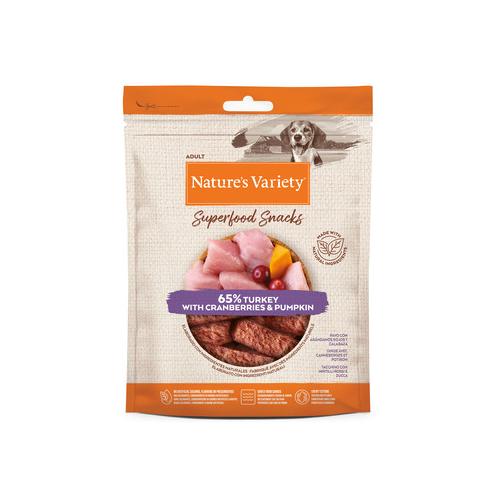 Nature's Variety Cane Adulto Snack Superfoods Tacchino, Mirtilli Rossi & Zucca 85g