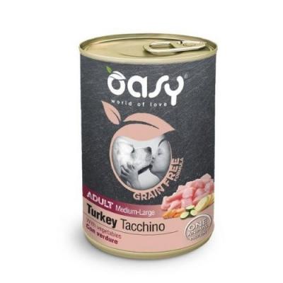 Oasy Cane Adulto Grain Free Medium & Large Tocchetti di Tacchino & Verdure 400g