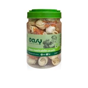 Oasy Cane Snack Barattolo Osso Masticabile Con Pollo Tg.S 350gr