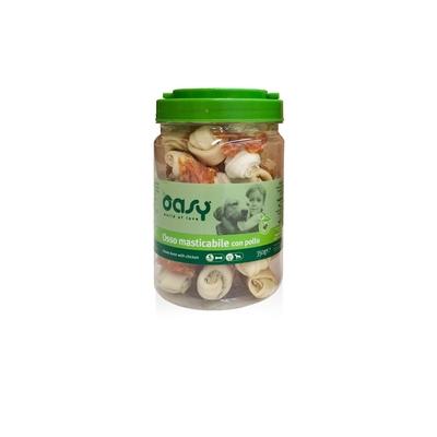 Oasy Cane Snack Barattolo Osso Masticabile Con Pollo Tg.S 350gr