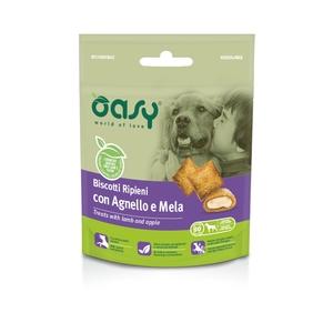 Oasy Cane Snack Biscotti Ripieni Adulto Agnello & Mela 80gr