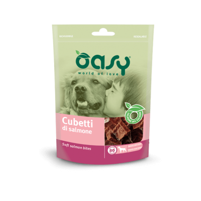 Oasy Cane Snack Cubetti di Salmone 80g