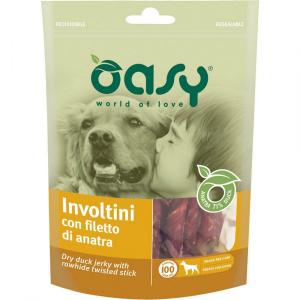 Oasy Cane Snack Involtini con Filetto di Anatra 100g