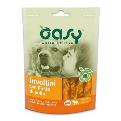Oasy Cane Snack Involtini con Filetto di Pollo 100g