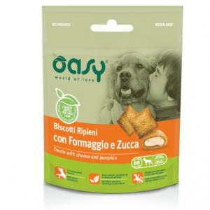 Oasy Cane Adulto Snack Biscotti Ripieni Formaggio & Zucca 80g