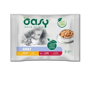 Oasy Gatto BOCCONCINI Multipack Adulto Pollo+Agnello Cf. (4X85)gr