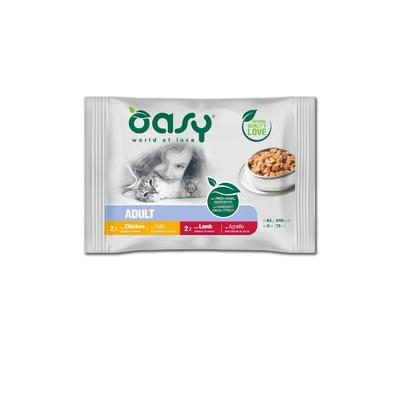 Oasy Gatto BOCCONCINI Multipack Adulto Pollo+Agnello Cf. (4X85)gr