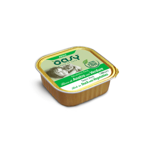 Oasy Gatto PATE' Adult Anatra & Verdure Vaschetta 100 Gr