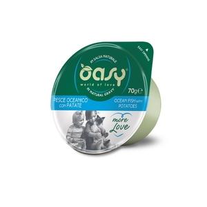 Gatto MORE LOVE IN CUP Adulto Pesce Oceanico & Patate 70 Gr