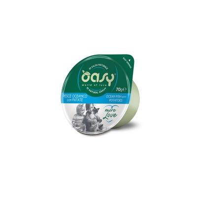Gatto MORE LOVE IN CUP Adulto Pesce Oceanico & Patate 70 Gr