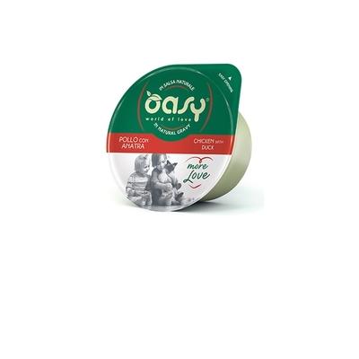 Oasy Gatto MORE LOVE IN CUP Adulto Pollo & Anatra 70 Gr