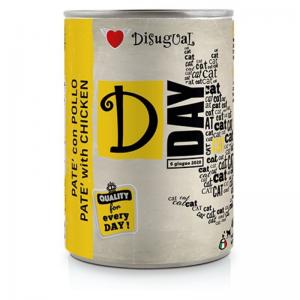 Disugual Gatto D-Day Adulto Pollo Lattina 400 Gr