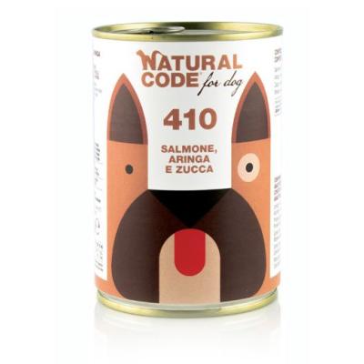 Natural Code Cane LATTINA (410) Adulto Salmone, Aringa & Zucca 400Gr
