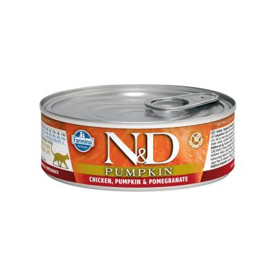 Farmina Gatto N&D Pumpkin Adulto Pollo, Zucca & Melograno Lattina 80Gr