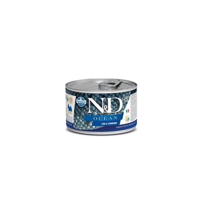 Farmina Cane N&D Ocean Adulto Mini Merluzzo & Zucca Lattina 140Gr