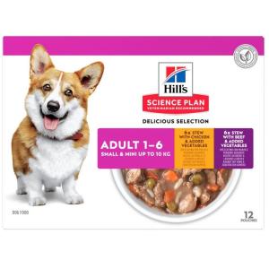 Hill's Canine Adult Small & Mini Multipack Pollo & Manzo Spezzatino cf. (12x80) gr