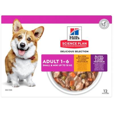 Hill's Canine Adult Small & Mini Multipack Pollo & Manzo Spezzatino cf. (12x80) gr