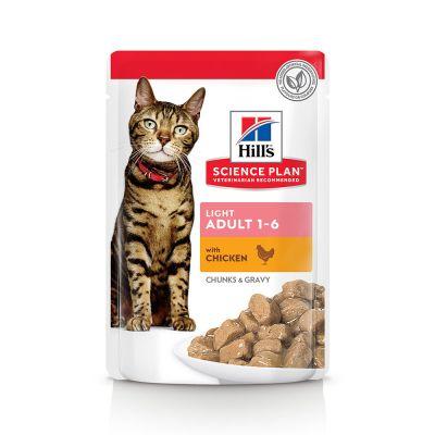 Hill's Gatto Adulto Light Multigusto (Pollo + Salmone) cf. (12x85) gr
