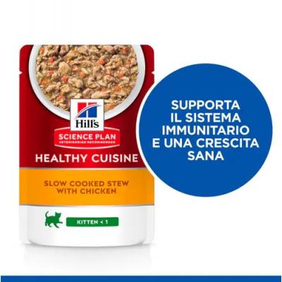 Hill's Feline Healthy Cusine Kitten Pollo Spezzatino Busta 80 gr