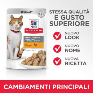 Hill's Feline Young Adult Sterilized Pollo Busta 85 g 2