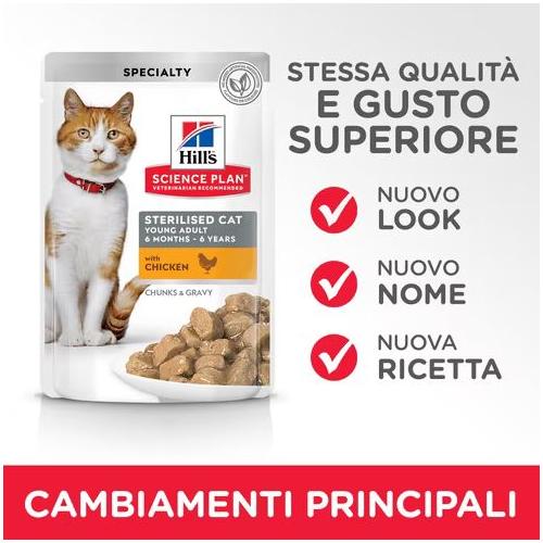 Hill's Feline Young Adult Sterilized Pollo Busta 85 g