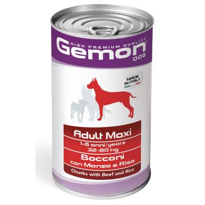 Gemon Cane Bocconi Adulto Maxi Manzo & Riso 1250 Gr