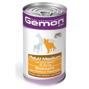 Gemon Cane Bocconi Adulto Medium Pollo & Tacchino 1250 Gr