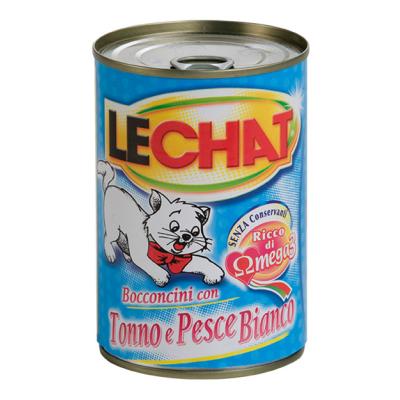 LeChat Gatto Bocconcini Di Tonno & Pesce Bianco