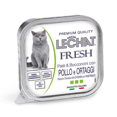 LeChat Gatto Fresh Patè & Bocconcini Pollo & Ortaggi 100 Gr