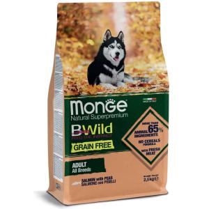 Monge Cane Bwild Grain Free Adulto All Breads Salmone & Piselli