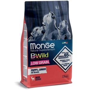 Monge Cane Bwild Low Grain Puppy & Junior Cervo