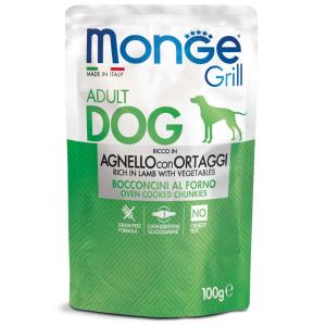 Monge Cane Grill Busta Adulto Agnello e Ortaggi 100 Gr