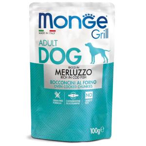 Monge Cane Grill Busta Adulto Merluzzo 100 Gr