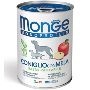 Monge Cane Monoprotein Adulto Coniglio & Mela 400 Gr