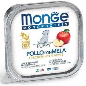 Monge Cane Monoprotein Vaschetta Junior Pollo & Mela 150 Gr