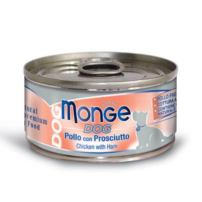 Monge Cane Natural Lattina Adulto Pollo & Prosciutto 95 Gr