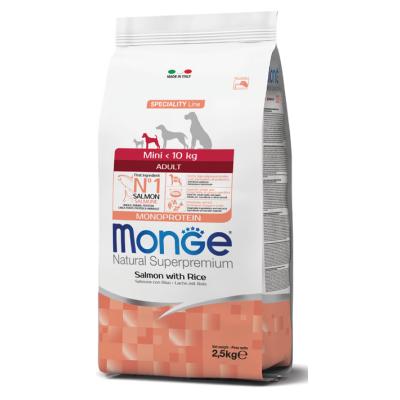 Monge Cane Natural Superpremium Adulto Mini Salmone & Riso