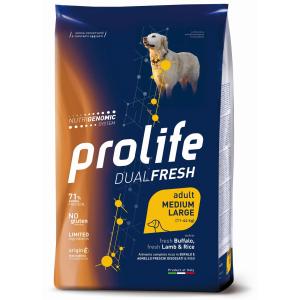 Prolife Cane Dual Fresh Adulto Medium & Large Bufalo, Agnello & Riso