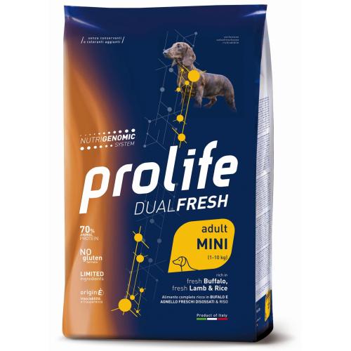 Prolife Cane Dual Fresh Adulto Mini Bufalo, Agnello & Riso