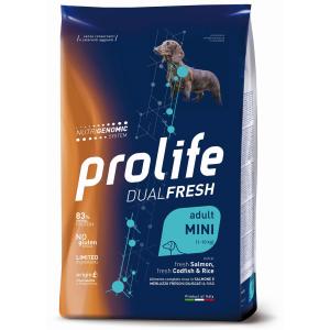 Prolife Cane Dual Fresh Adulto Mini Salmone, Merluzzo & Riso