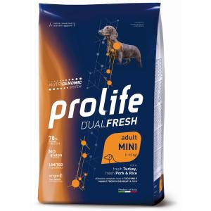Prolife Cane Dual Fresh Adulto Mini Tacchino, Maiale & Riso