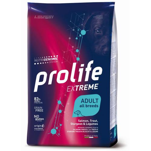 Prolife Cane Extreme Adulto All Breeds Salmone, Trota, Storione & Legumi